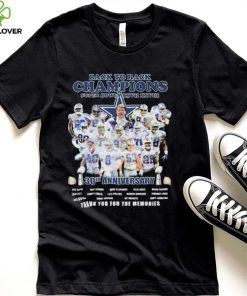 Dallas Cowboys Back To Back Champions 30th Anniversary Thank You For The Memories Signatures Shirt