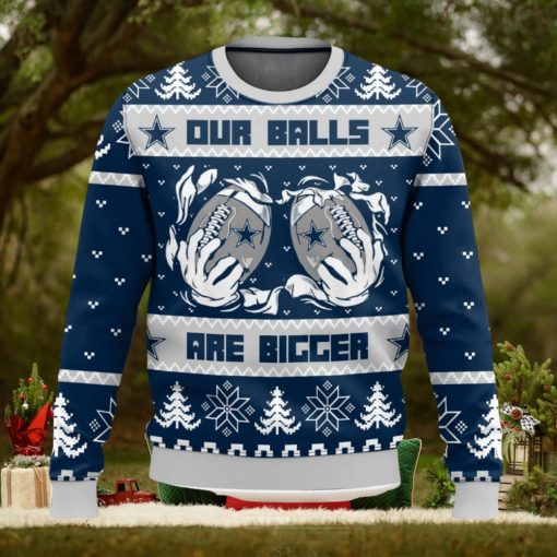 Dallas Cowboys Ball Ugly Sweater 3D Printed Men And Women Christmas Gift