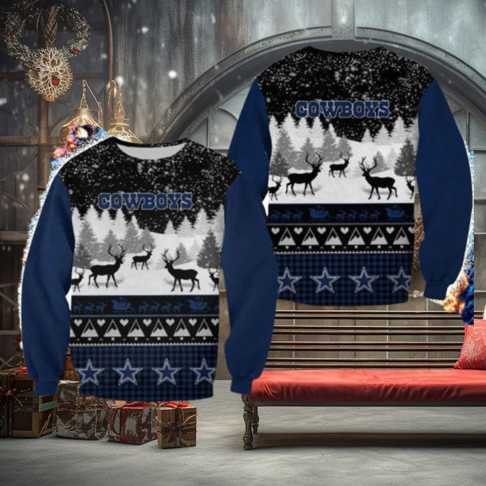 Dallas Cowboys Cool Ugly Christmas Sweater 3D Gift For Fans