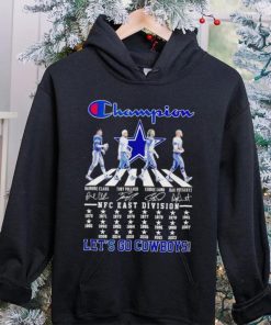 Dallas Cowboys Champion Abbey Road NFC East Division 2023 let’s go Cowboys signatures shirt