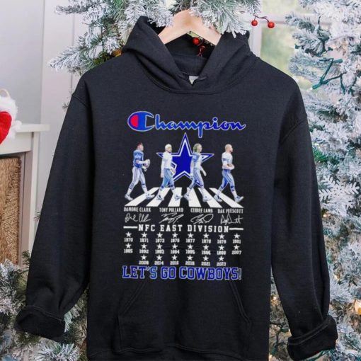 Dallas Cowboys Champion Abbey Road NFC East Division 2023 let’s go Cowboys signatures hoodie, sweater, longsleeve, shirt v-neck, t-shirt