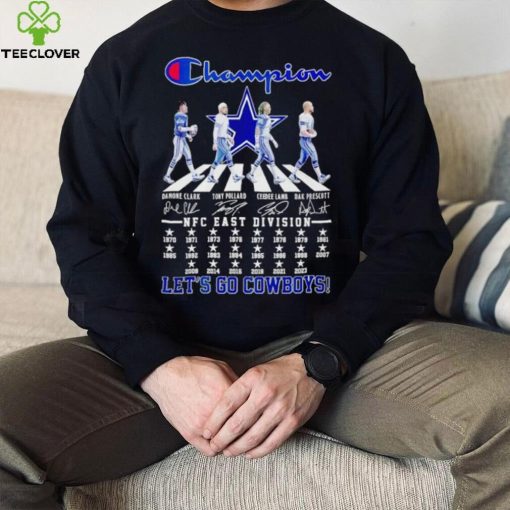 Dallas Cowboys Champion Abbey Road NFC East Division 2023 let’s go Cowboys signatures hoodie, sweater, longsleeve, shirt v-neck, t-shirt