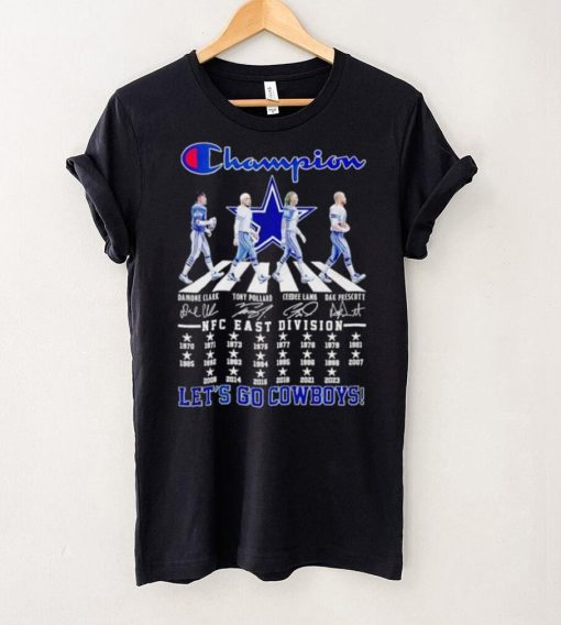 Dallas Cowboys Champion Abbey Road NFC East Division 2023 let’s go Cowboys signatures hoodie, sweater, longsleeve, shirt v-neck, t-shirt