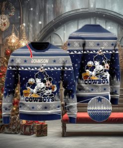 Dallas Cowboys Characters Disney Ugly Christmas Sweater