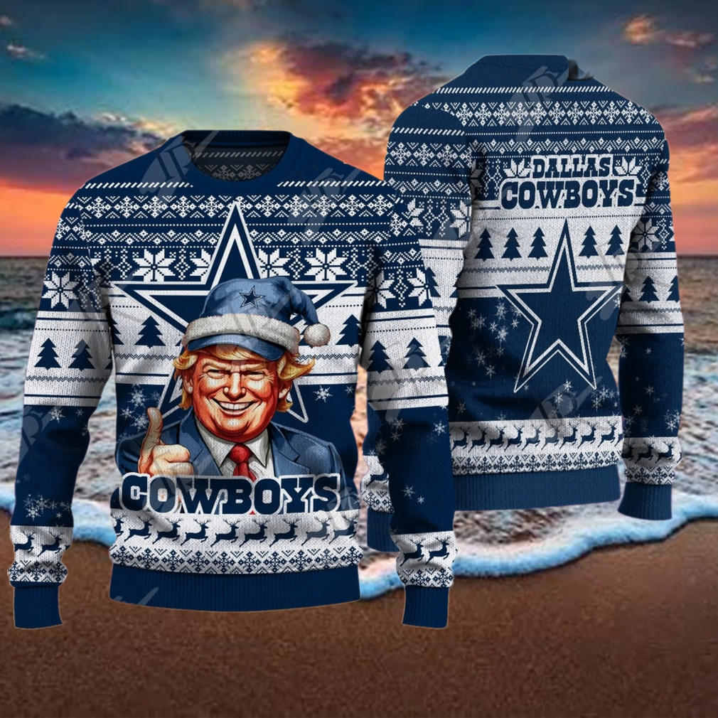 Dallas Cowboys Christmas Donald Trump Knitted Sweater Dallas Cowboys Christmas Donald Trump Knitted Sweater