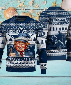 Dallas Cowboys Christmas Donald Trump Knitted Sweater
