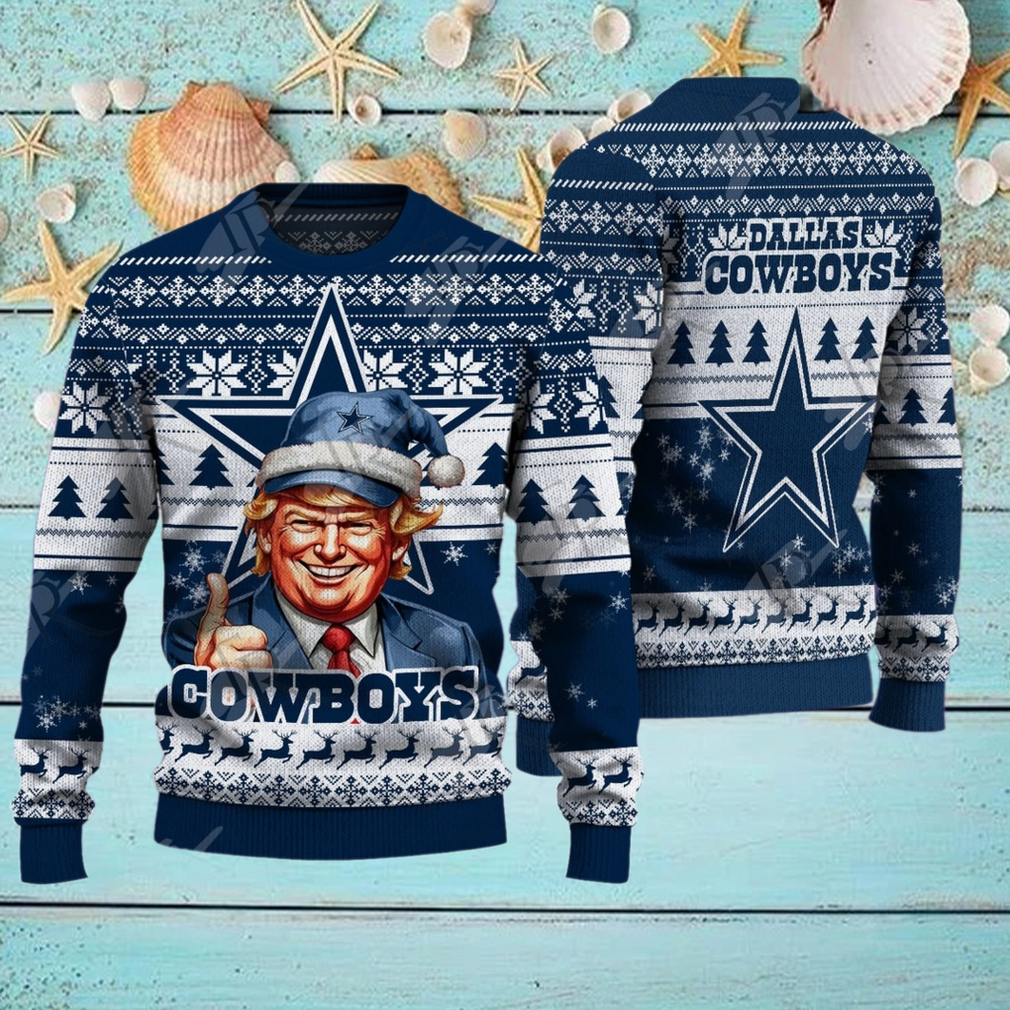 Dallas Cowboys Christmas Donald Trump Knitted Sweater Dallas Cowboys Christmas Donald Trump Knitted Sweater