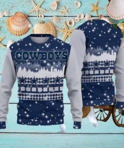 Dallas Cowboys Christmas Forrest Pattern Ugly Christmas Sweater Unique Gift For Men And Women