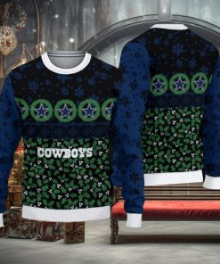 Dallas Cowboys Christmas Pattern 3D Candle Ugly Sweater