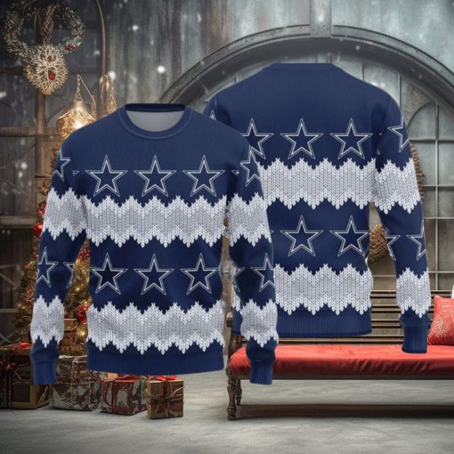 Dallas Cowboys Christmas Pattern Knitted Sweater
