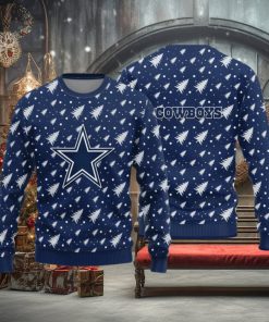 Dallas Cowboys Christmas Pine Tree Patterns Pattern Knitted Sweater