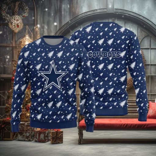 Dallas Cowboys Christmas Pine Tree Patterns Pattern Knitted Sweater