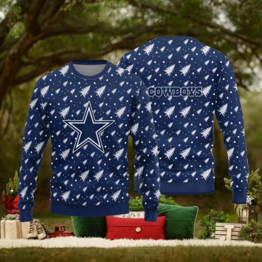 Dallas Cowboys Christmas Pine Tree Patterns Pattern Knitted Sweater