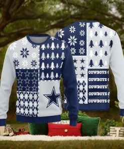 Dallas Cowboys Christmas Pine Trees Pattern New Style Knitted Sweater