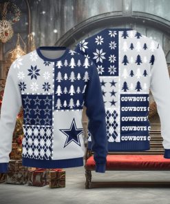Dallas Cowboys Christmas Pine Trees Pattern New Style Knitted Sweater