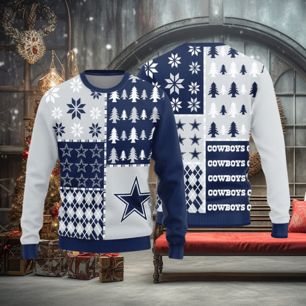 Dallas Cowboys Christmas Pine Trees Pattern New Style Knitted Sweater Dallas Cowboys Christmas Pine Trees Pattern New Style Knitted Sweater