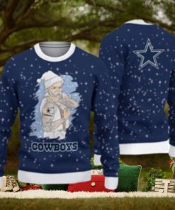 Dallas Cowboys Christmas Santa Claus Tattoo Ugly Christmas Sweater Cute Christmas Gift