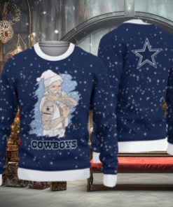 Dallas Cowboys Christmas Santa Claus Tattoo Ugly Christmas Sweater Cute Christmas Gift