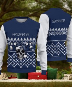 Dallas Cowboys Christmas Skull Christmas Ugly Sweater 3D Sport Gift Christmas