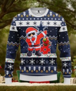Dallas Cowboys Dabbing Santa Claus Ugly Christmas Sweater