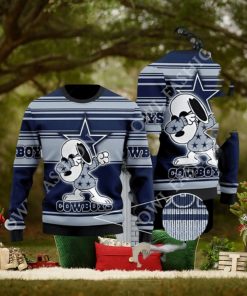 Dallas Cowboys Dabbing Snoopy Ugly Christmas Sweater Jumper