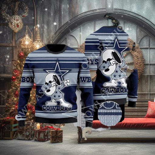 Dallas Cowboys Dabbing Snoopy Ugly Christmas Sweater Jumper