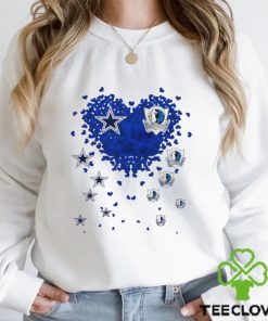 Dallas Cowboys Dallas Mavericks logo hearts sport gift hoodie, sweater, longsleeve, shirt v-neck, t-shirt