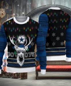 Dallas Cowboys Deer Funny Ugly Christmas Sweater 3D Gift For Fans