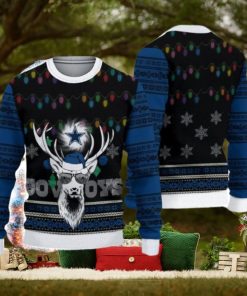 Dallas Cowboys Deer Funny Ugly Christmas Sweater 3D Gift For Fans