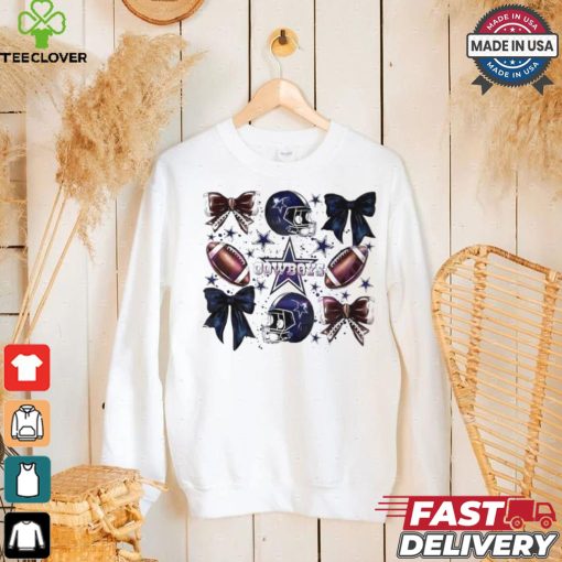 Dallas Cowboys Football Helmet Bow shirt