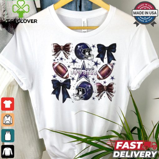 Dallas Cowboys Football Helmet Bow shirt