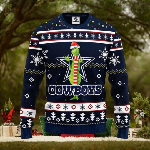 Dallas Cowboys Funny Grinch Christmas Ugly Sweater