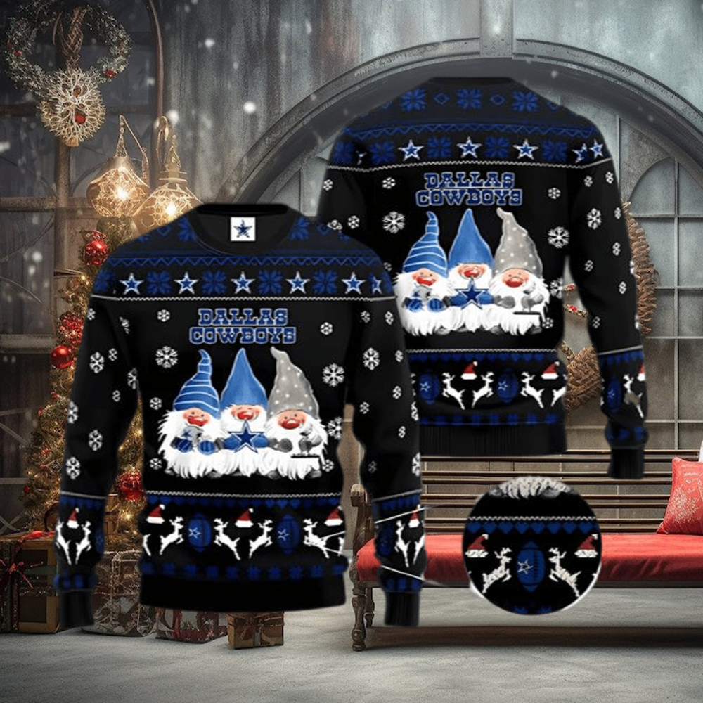 Dallas Cowboys Christmas Forrest Pattern Ugly Christmas Sweater