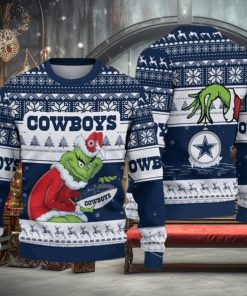 Dallas Cowboys Grinch Stolen Ugly Christmas Sweater Football Fan – Dallas Cowboys Christmas Sweater
