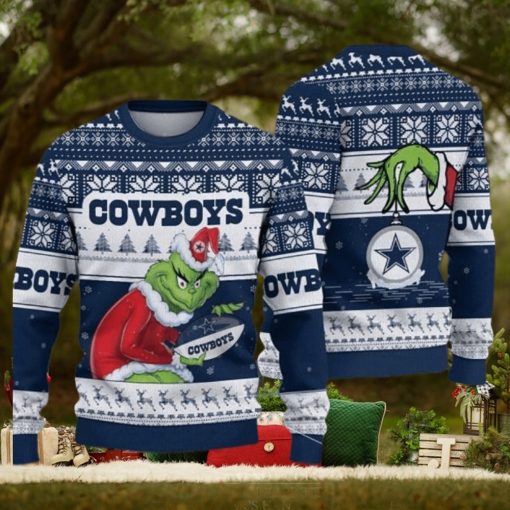 Dallas Cowboys Grinch Stolen Ugly Christmas Sweater Football Fan – Dallas Cowboys Christmas Sweater