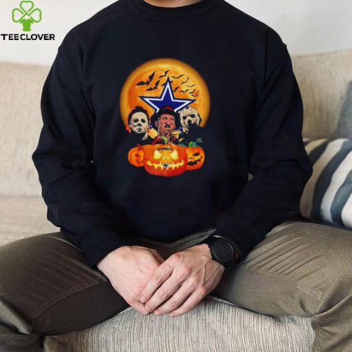 Dallas Cowboys Halloween Michael Myers And Freddy Krueger And Jason Voorhees Pumpkin Shirt