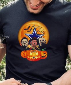 Dallas Cowboys Halloween Michael Myers And Freddy Krueger And Jason Voorhees Pumpkin Shirt