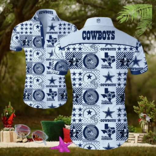 Dallas Cowboys Hawaiian Shirt Summer Button Up Gift For Fans NFL