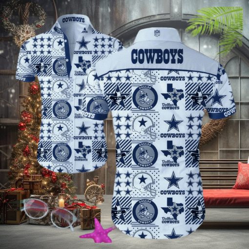 Dallas Cowboys Hawaiian Shirt Summer Button Up Gift For Fans NFL