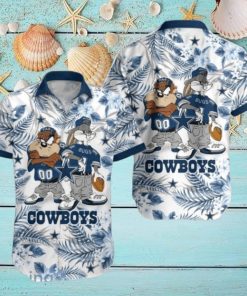 Dallas Cowboys Hawaiian Shirt Taz and Bugs For NFL Team