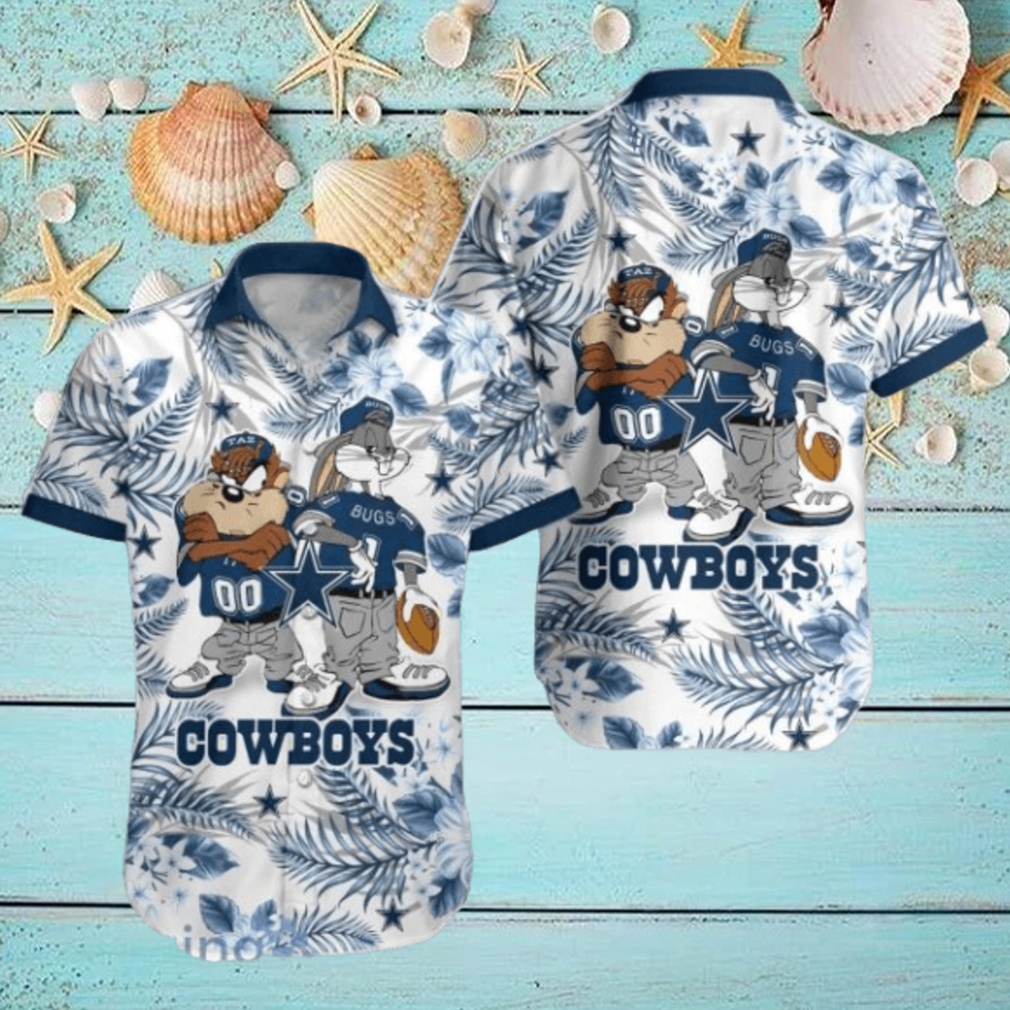 Dallas Cowboys Hawaiian Shirt Taz and Bugs For NFL Team Dallas Cowboys Hawaiian Shirt Taz and Bugs For NFL Team