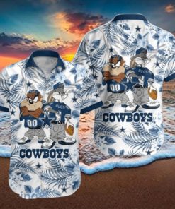 Dallas Cowboys Hawaiian Shirt Taz and Bugs For NFL Team