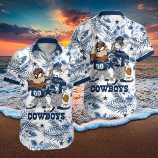 Dallas Cowboys Hawaiian Shirt Taz and Bugs For NFL Team