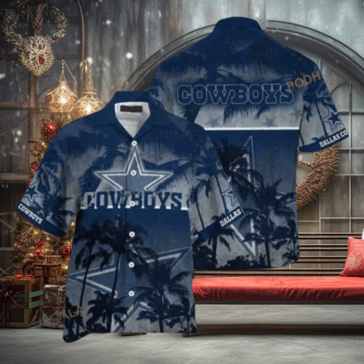 Dallas Cowboys Hawaiian Shirt, Vintage Gift For Football Fans Aloha Shirt