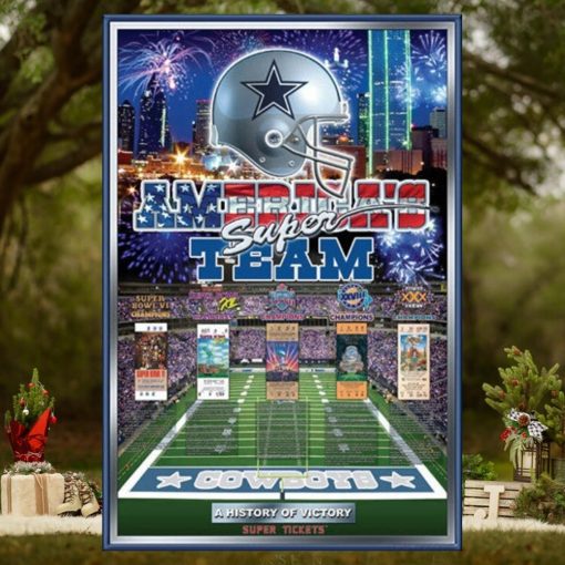 Dallas Cowboys History Of Victory Time Super Bowl Champs Poster