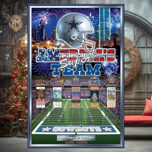 Dallas Cowboys History Of Victory Time Super Bowl Champs Poster