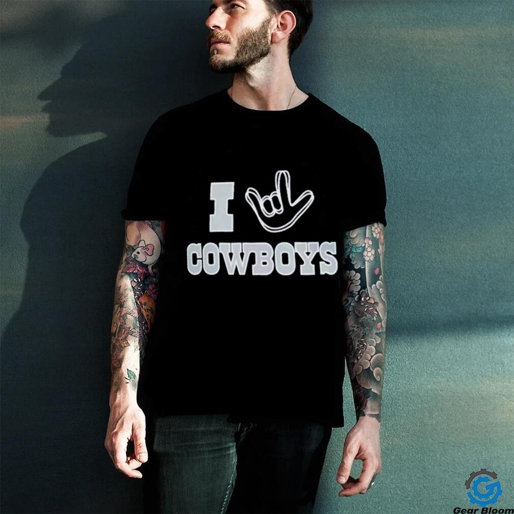 Dallas Cowboys Homage The NFL ASL Collection by Love Sign Tri Blend T Shirt  - Limotees