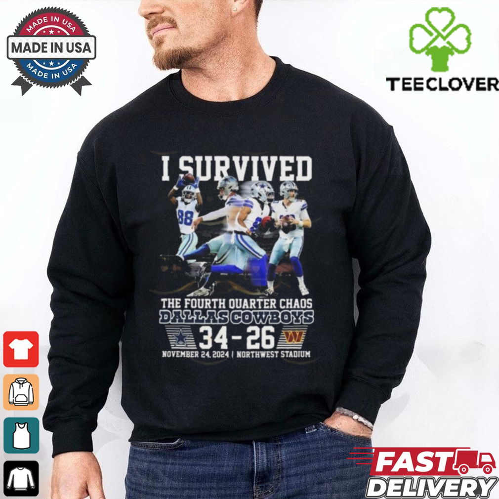 Dallas Cowboys I Survived The Fourth Quarter Chaos Shirt Dallas Cowboys I Survived The Fourth Quarter Chaos Shirt