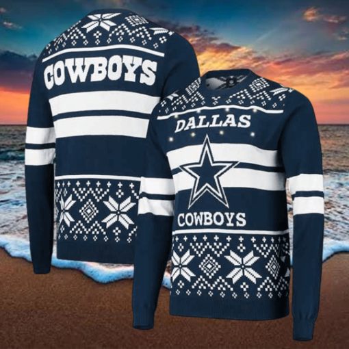Dallas Cowboys Light Up 2023 Ugly Christmas Sweater