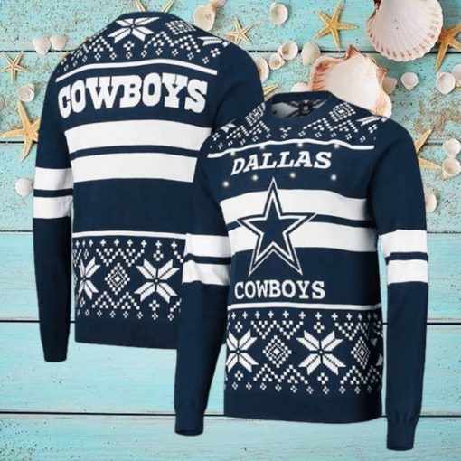 Dallas Cowboys Light Up 2023 Ugly Christmas Sweater